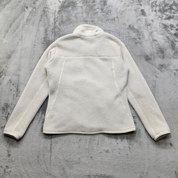 Patagonia Jacket Womens M Cream Raw Linen‎ Re-Tool Snap-T Fleece Pullover Hiking - Picture 4 of 11